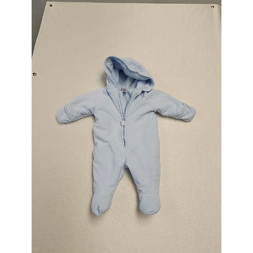 Old‎ Navy Baby Bunting Fleece Suit 0-3 Months Navy Blue Warm